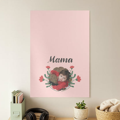 Mama Red Flowers - Personalised Mother's Day Poster