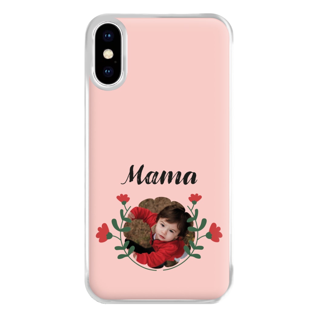 Mama Red Flowers - Personalised Mother's Day Phone Case for iPhone XS Max