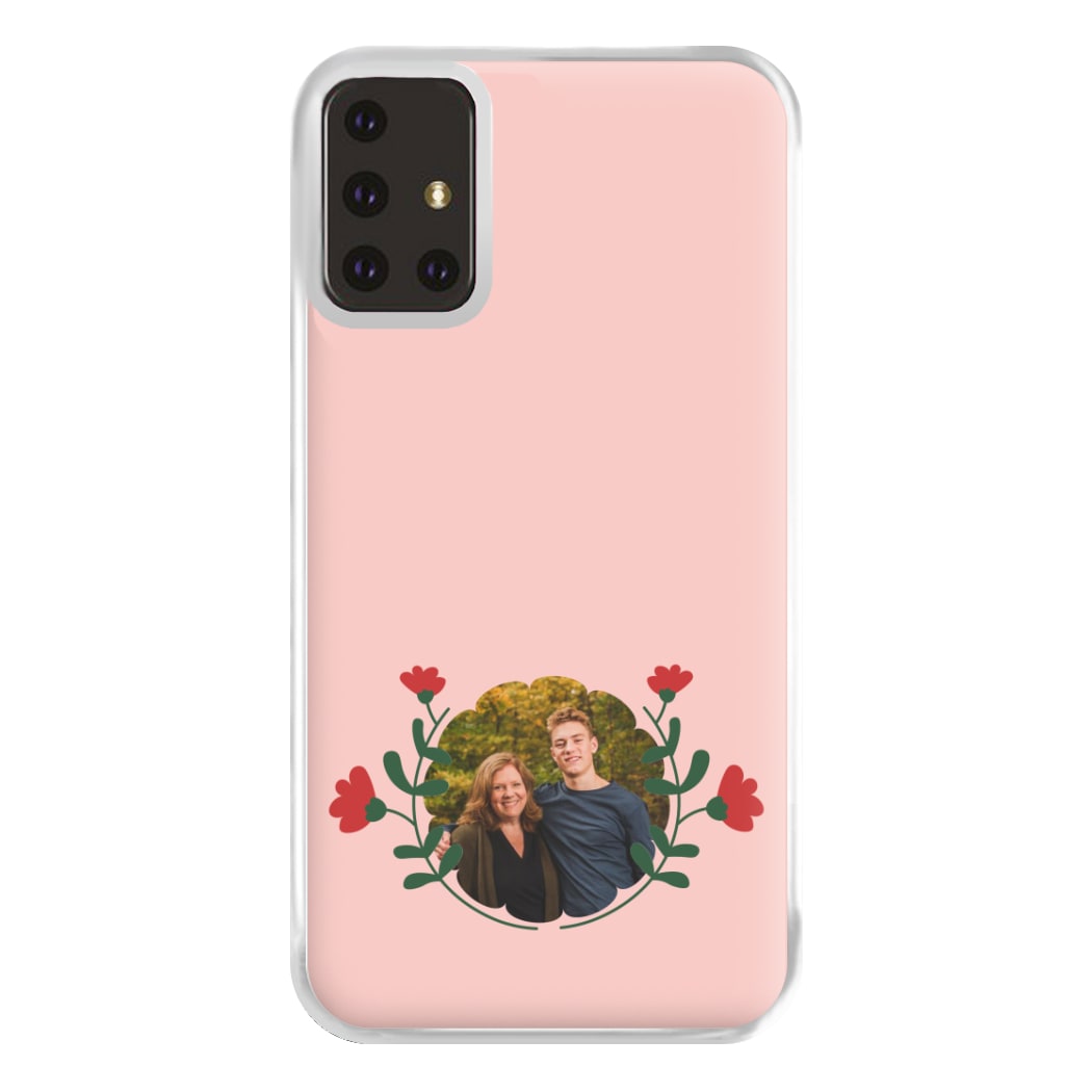 Red Flowers - Personalised Mother's Day Phone Case for Galaxy A71