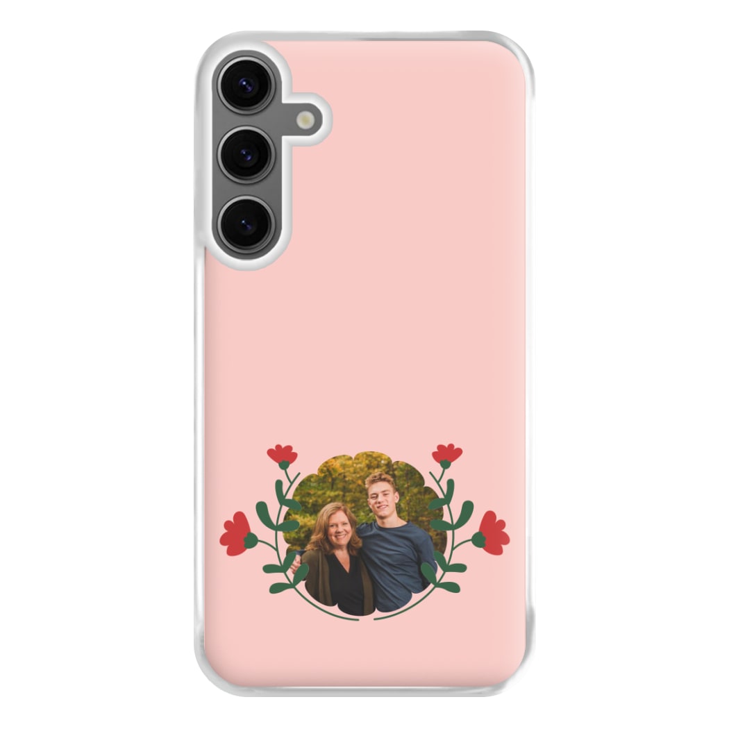 Red Flowers - Personalised Mother's Day Phone Case for Galaxy S24FE