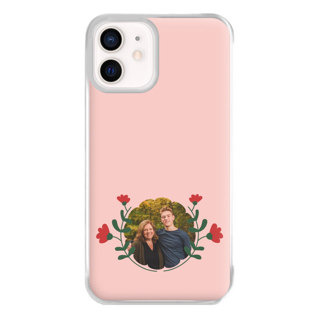 Red Flowers - Personalised Mother's Day Phone Case for iPhone 13 Mini