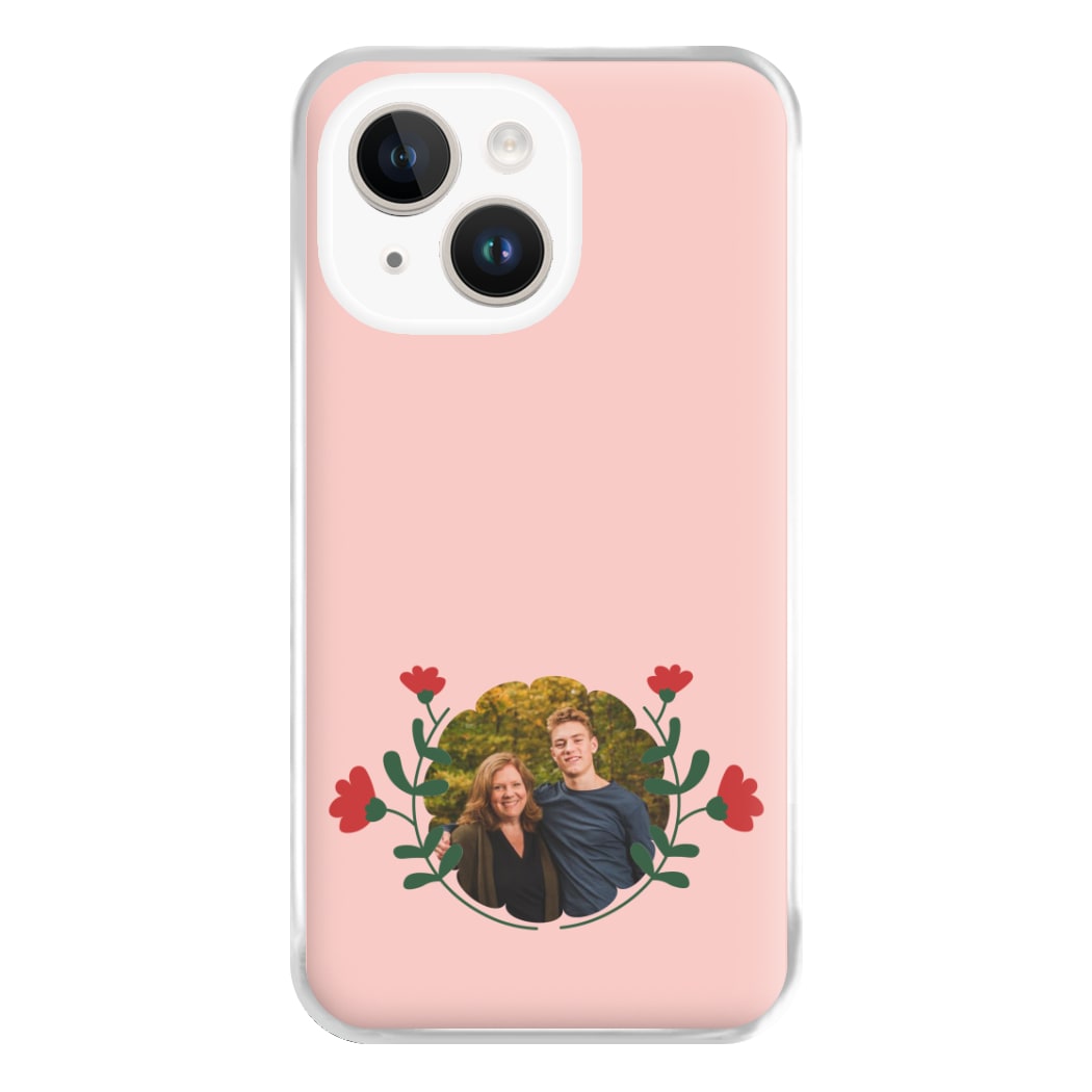 Red Flowers - Personalised Mother's Day Phone Case for iPhone 14 Plus