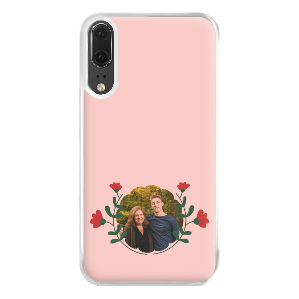 Red Flowers - Personalised Mother's Day Phone Case for Huawei P20