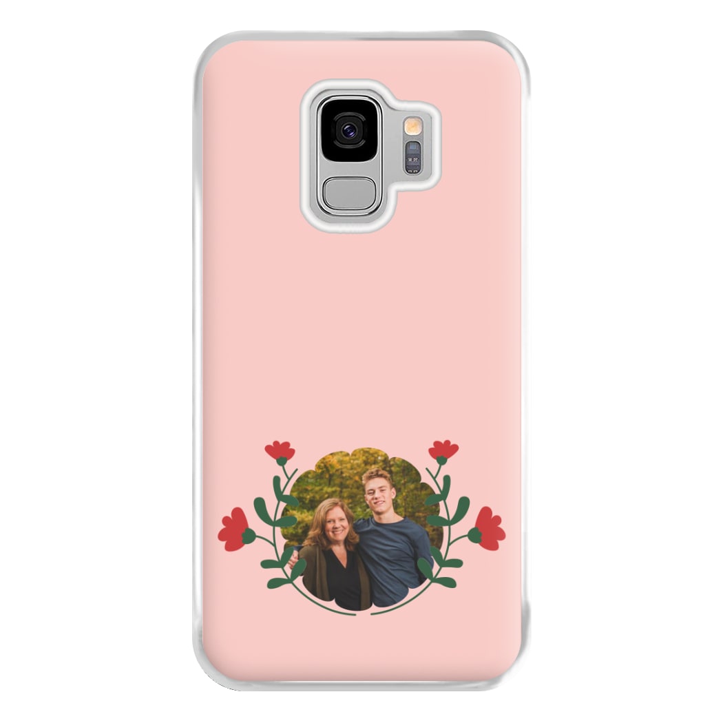 Red Flowers - Personalised Mother's Day Phone Case for Galaxy S9 Plus