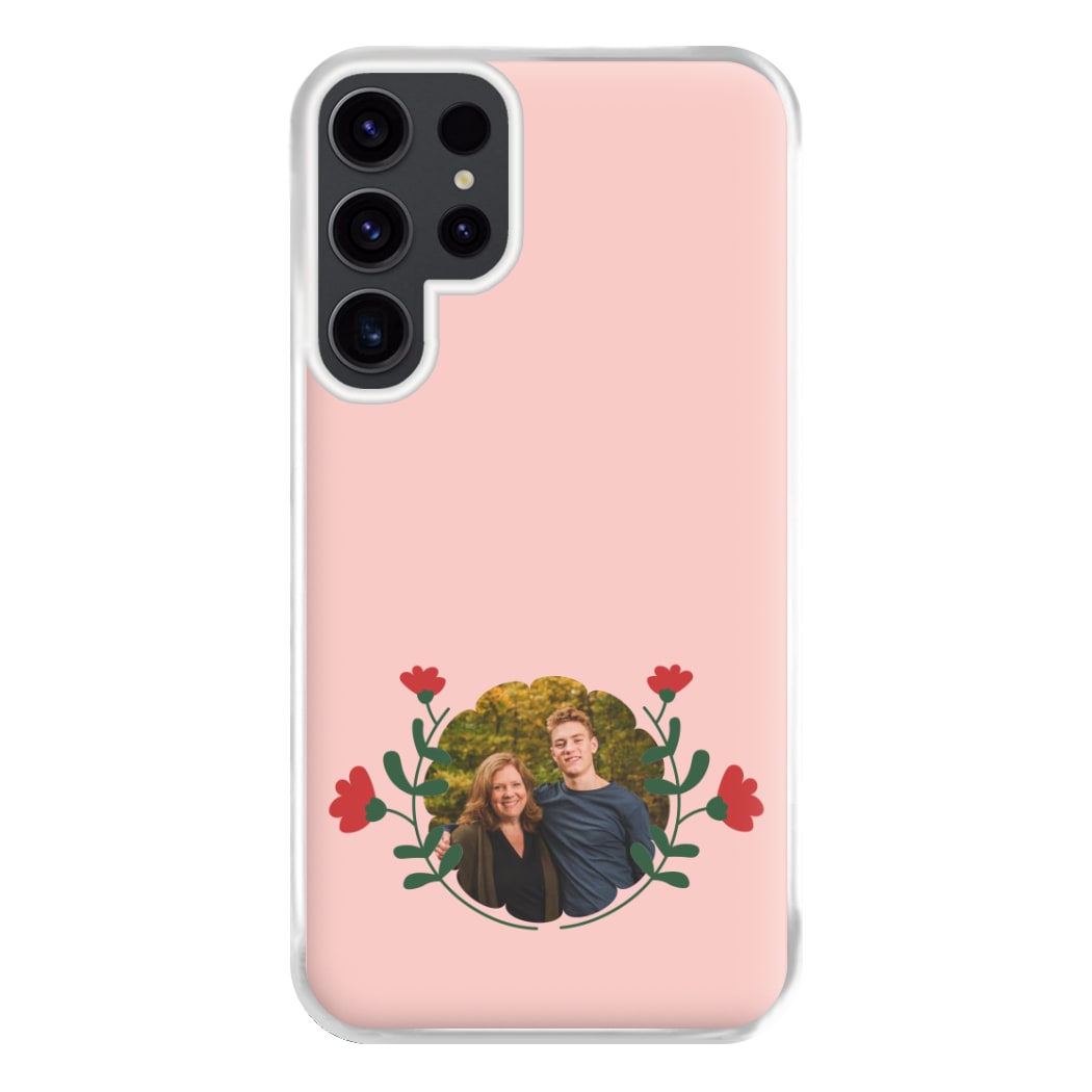 Red Flowers - Personalised Mother's Day Phone Case for Galaxy S23 Ultra