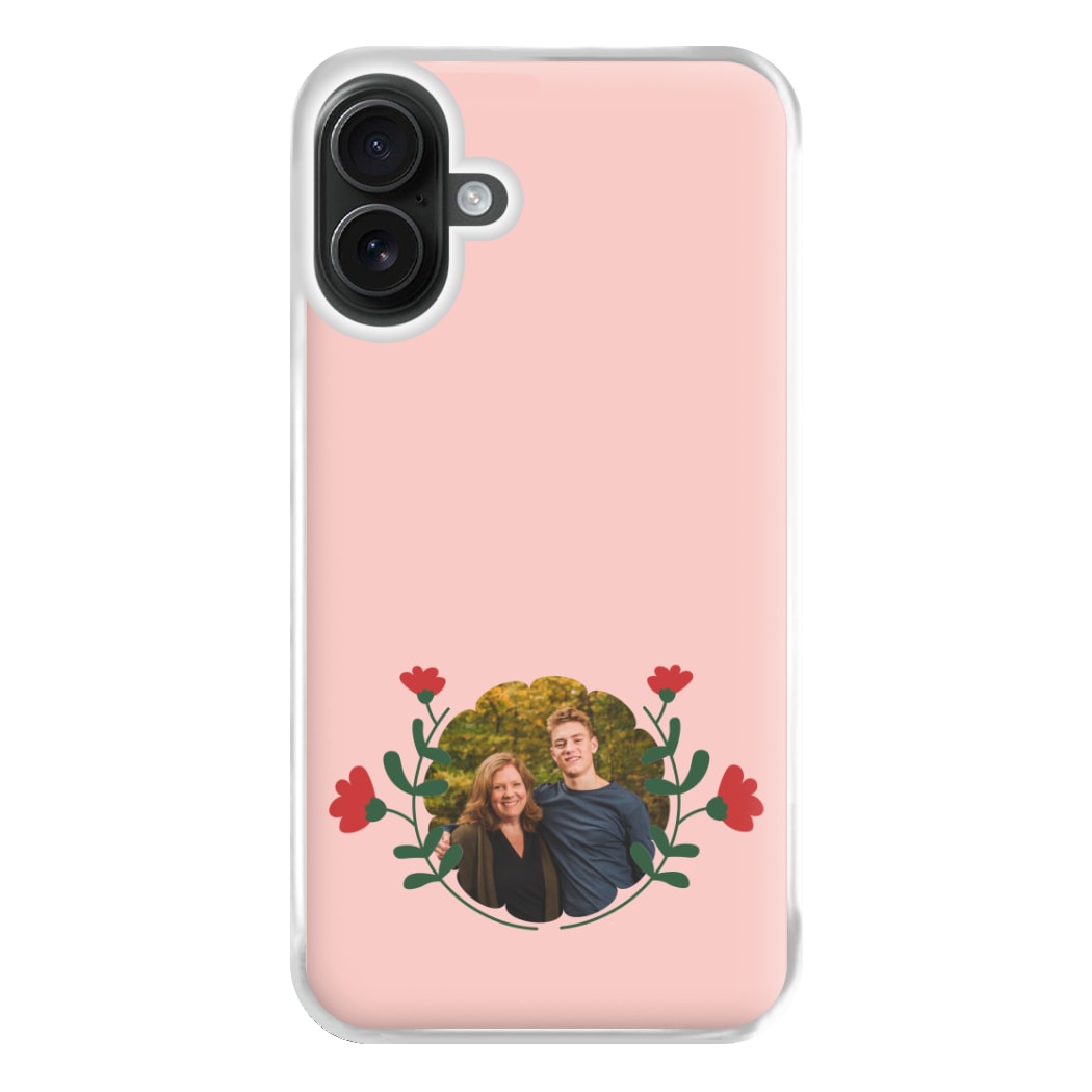 Red Flowers - Personalised Mother's Day Phone Case for iPhone 16 Plus