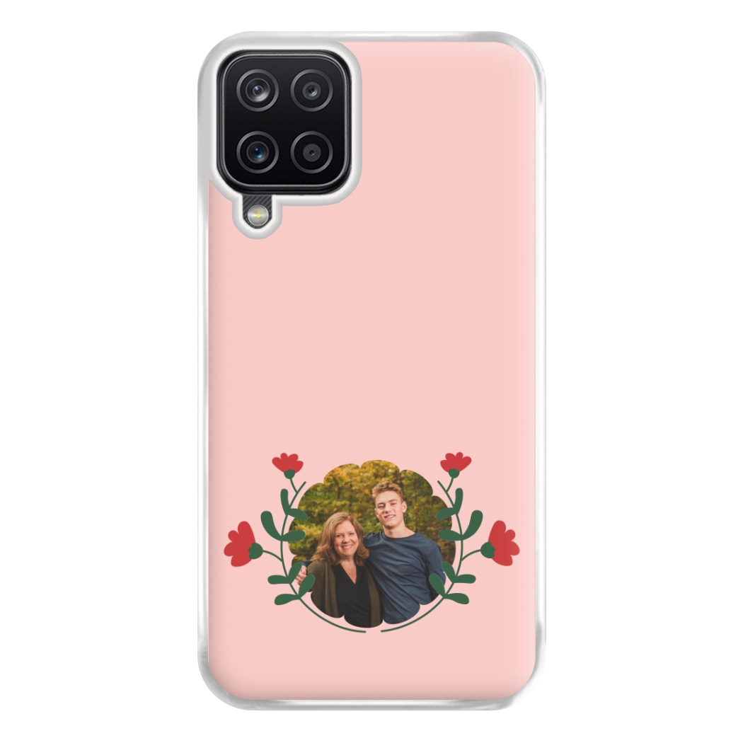 Red Flowers - Personalised Mother's Day Phone Case for Galaxy A12