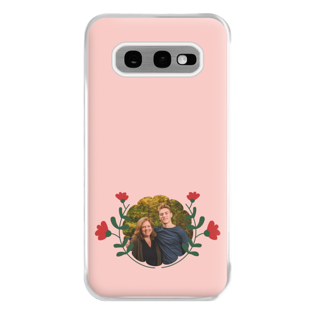 Red Flowers - Personalised Mother's Day Phone Case for Galaxy S10e