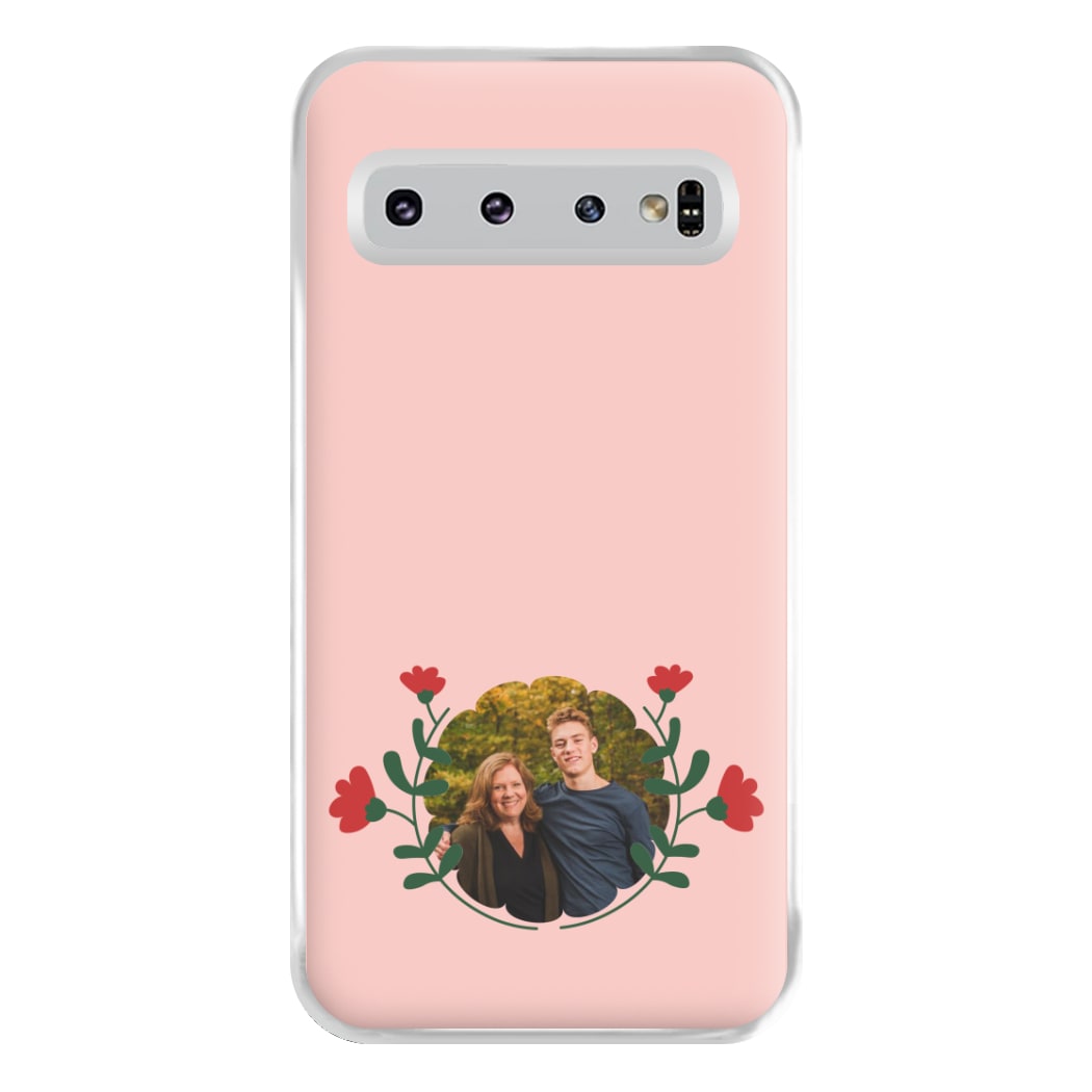 Red Flowers - Personalised Mother's Day Phone Case for Galaxy S10 Plus