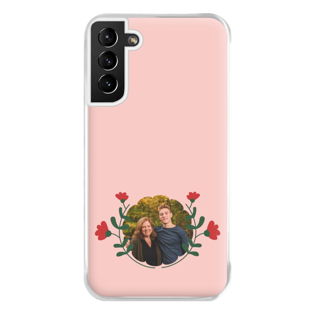 Red Flowers - Personalised Mother's Day Phone Case for Galaxy S21 Plus