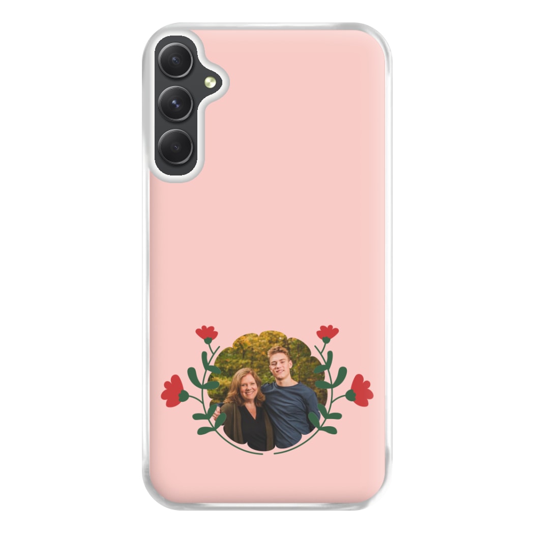 Red Flowers - Personalised Mother's Day Phone Case for Galaxy A34