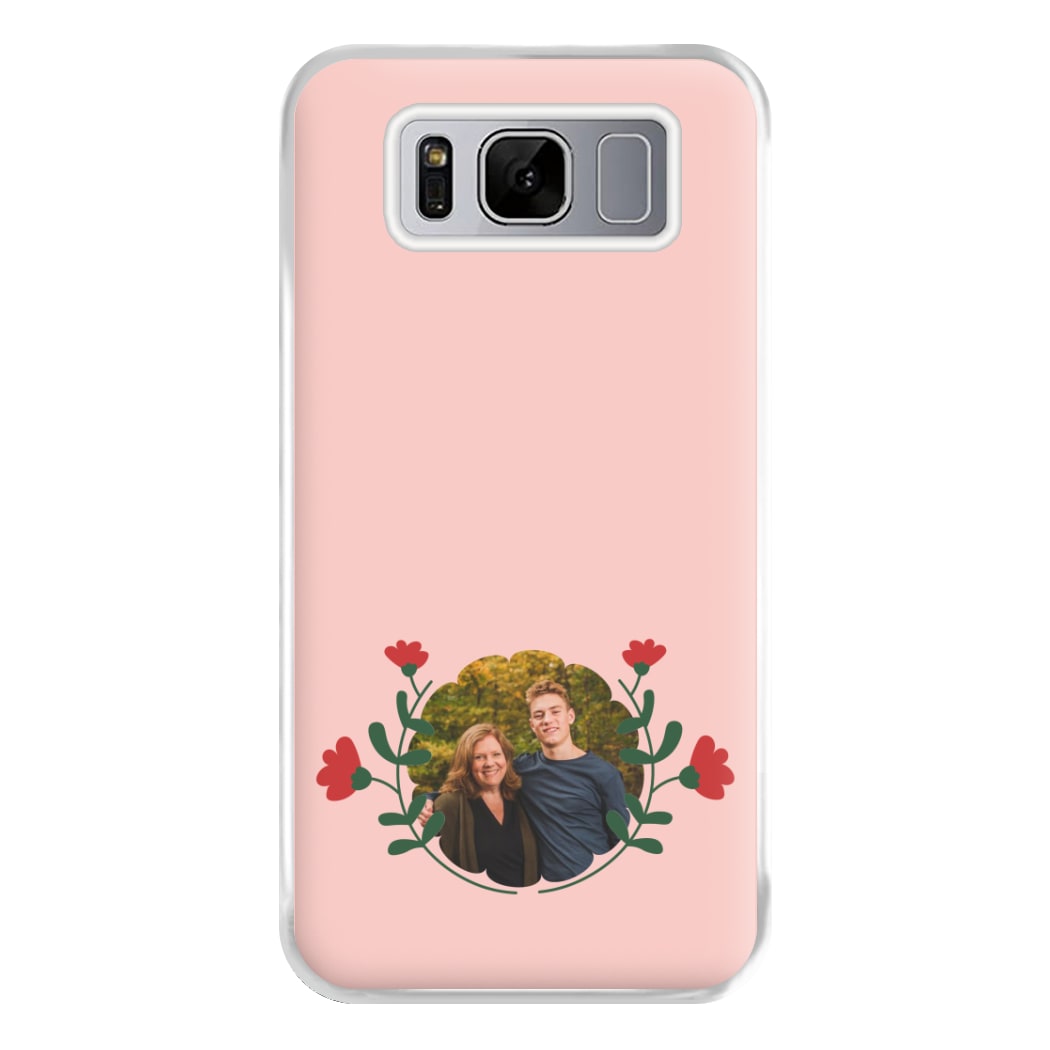 Red Flowers - Personalised Mother's Day Phone Case for Galaxy S8 Plus