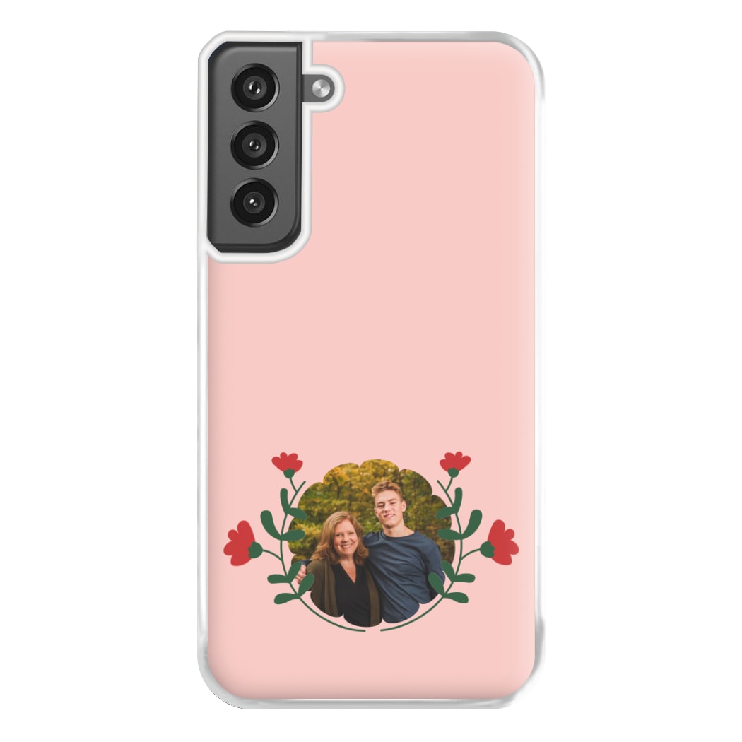 Red Flowers - Personalised Mother's Day Phone Case for Galaxy S21FE