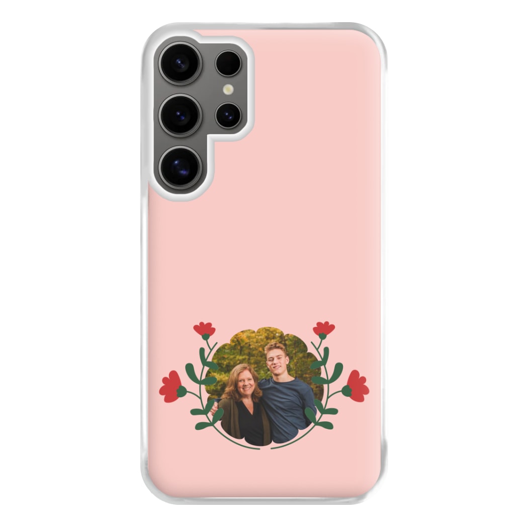 Red Flowers - Personalised Mother's Day Phone Case for Galaxy S24 Ultra