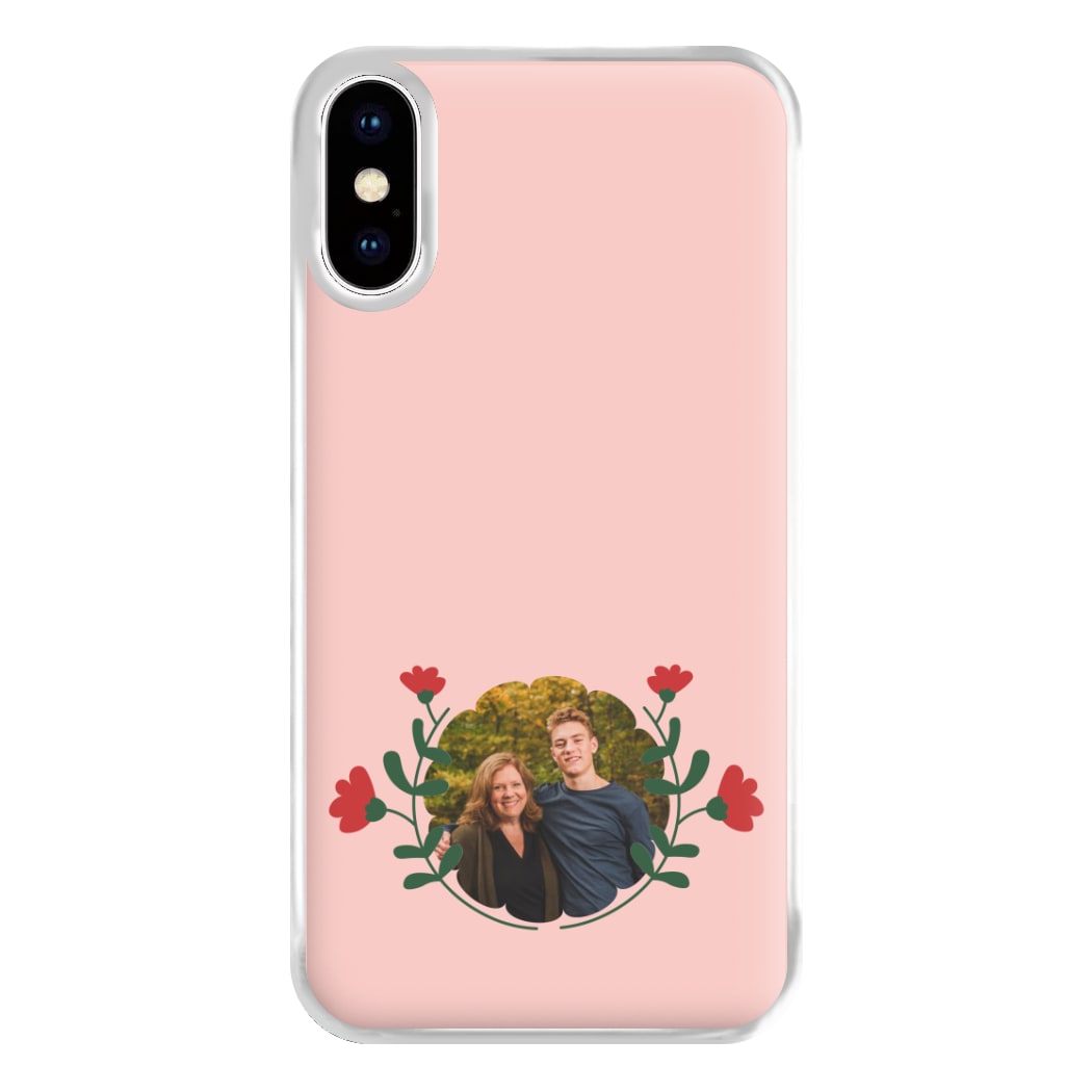 Red Flowers - Personalised Mother's Day Phone Case for iPhone XS Max