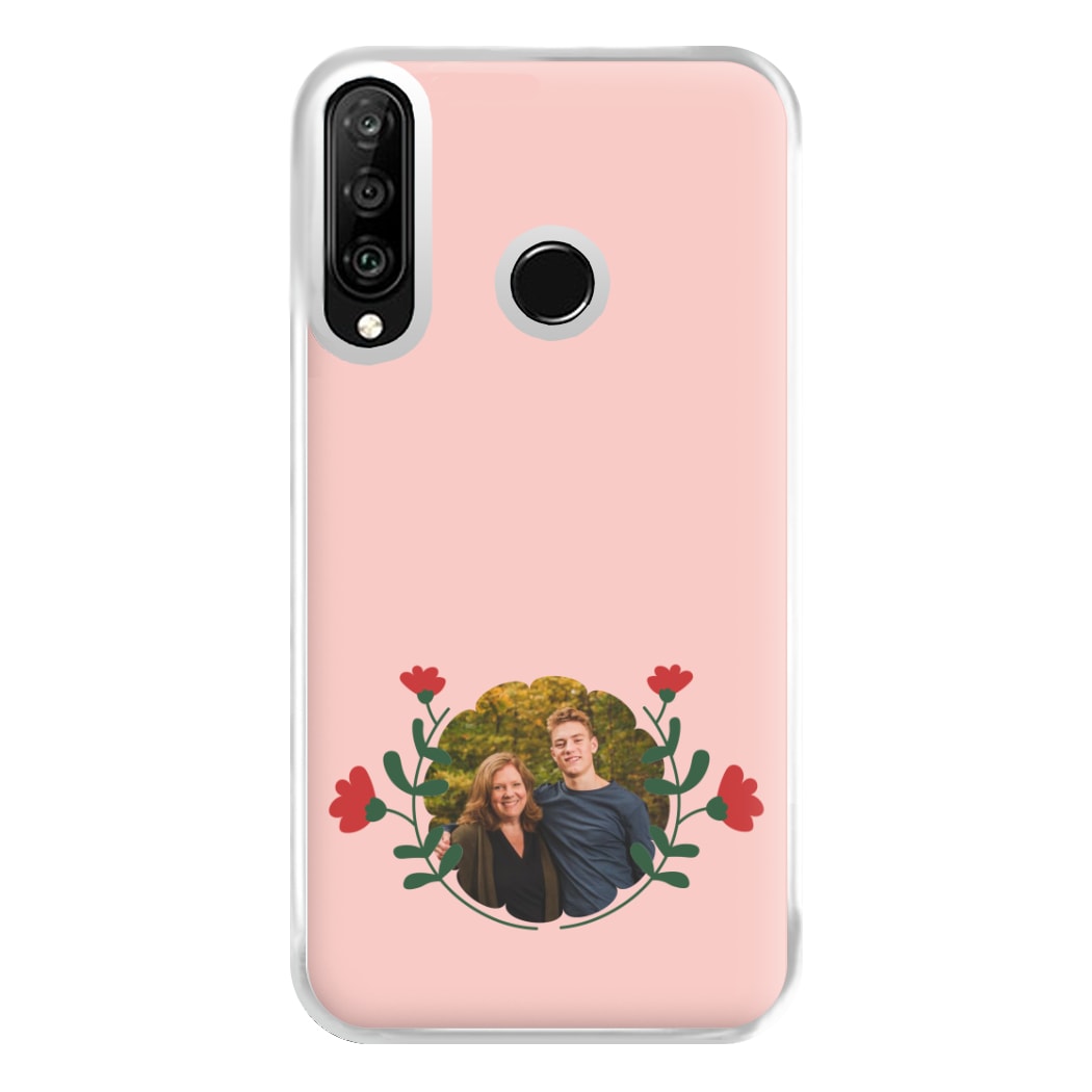 Red Flowers - Personalised Mother's Day Phone Case for Huawei P30 Lite