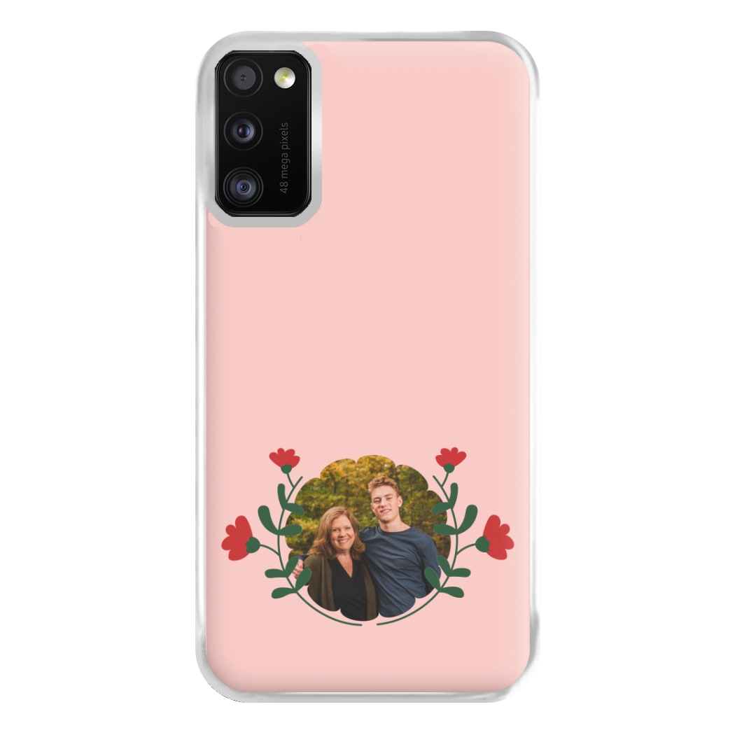 Red Flowers - Personalised Mother's Day Phone Case for Galaxy A41