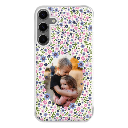 Detailed Flower Pattern - Personalised Mother's Day Phone Case for Galaxy S24FE