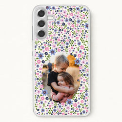 Detailed Flower Pattern - Personalised Mother's Day Phone Case for Galaxy A57