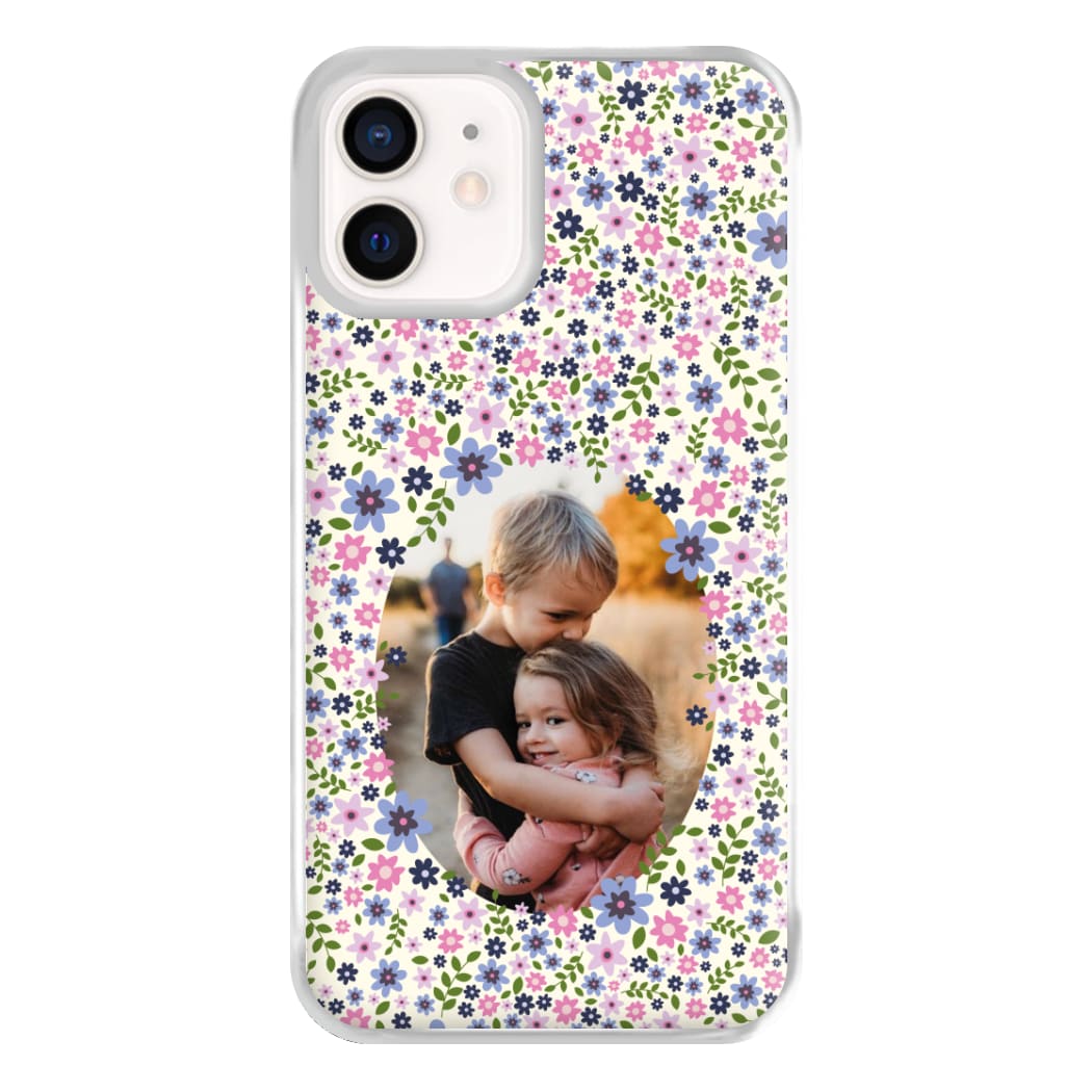 Detailed Flower Pattern - Personalised Mother's Day Phone Case for iPhone 13 Mini