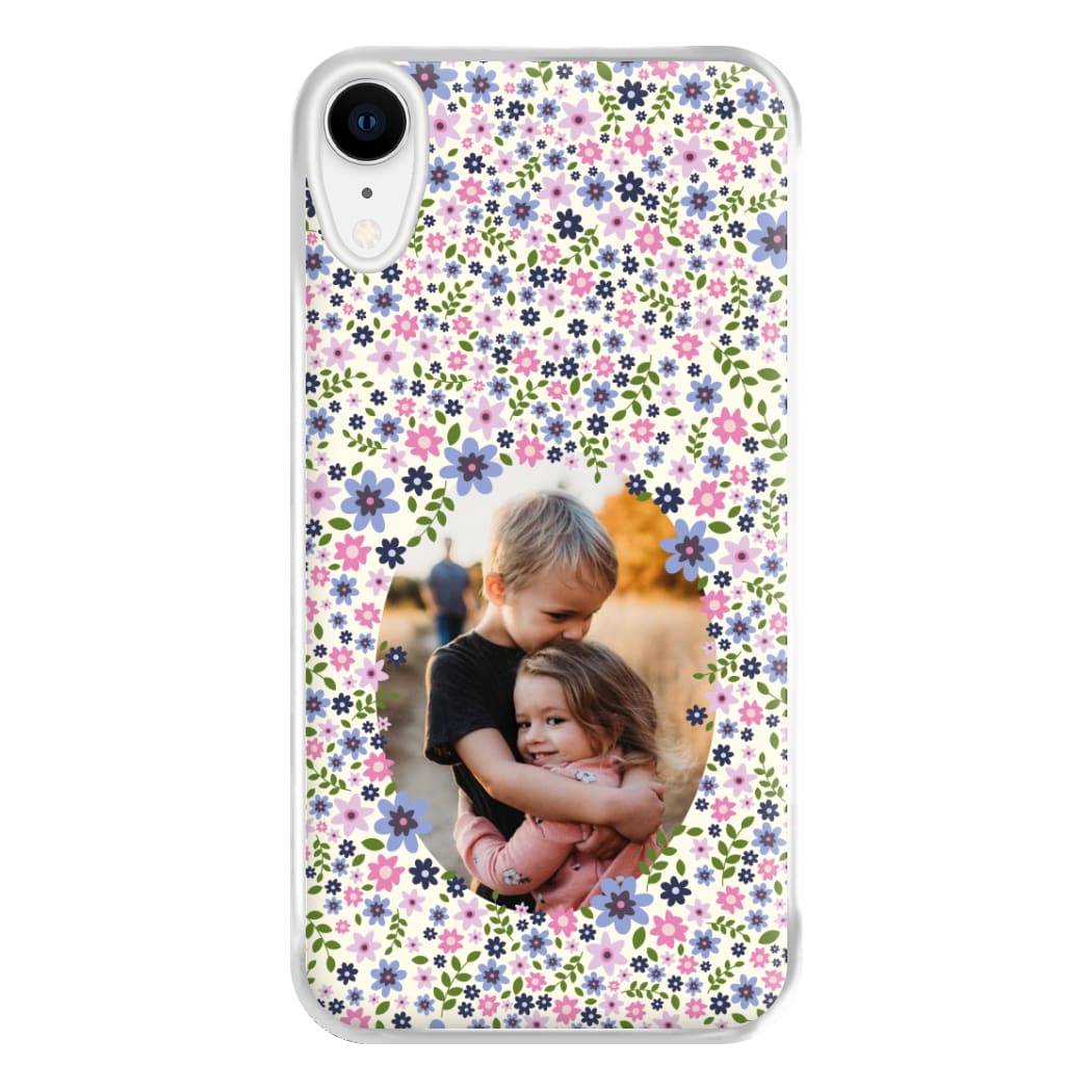 Detailed Flower Pattern - Personalised Mother's Day Phone Case for iPhone XR