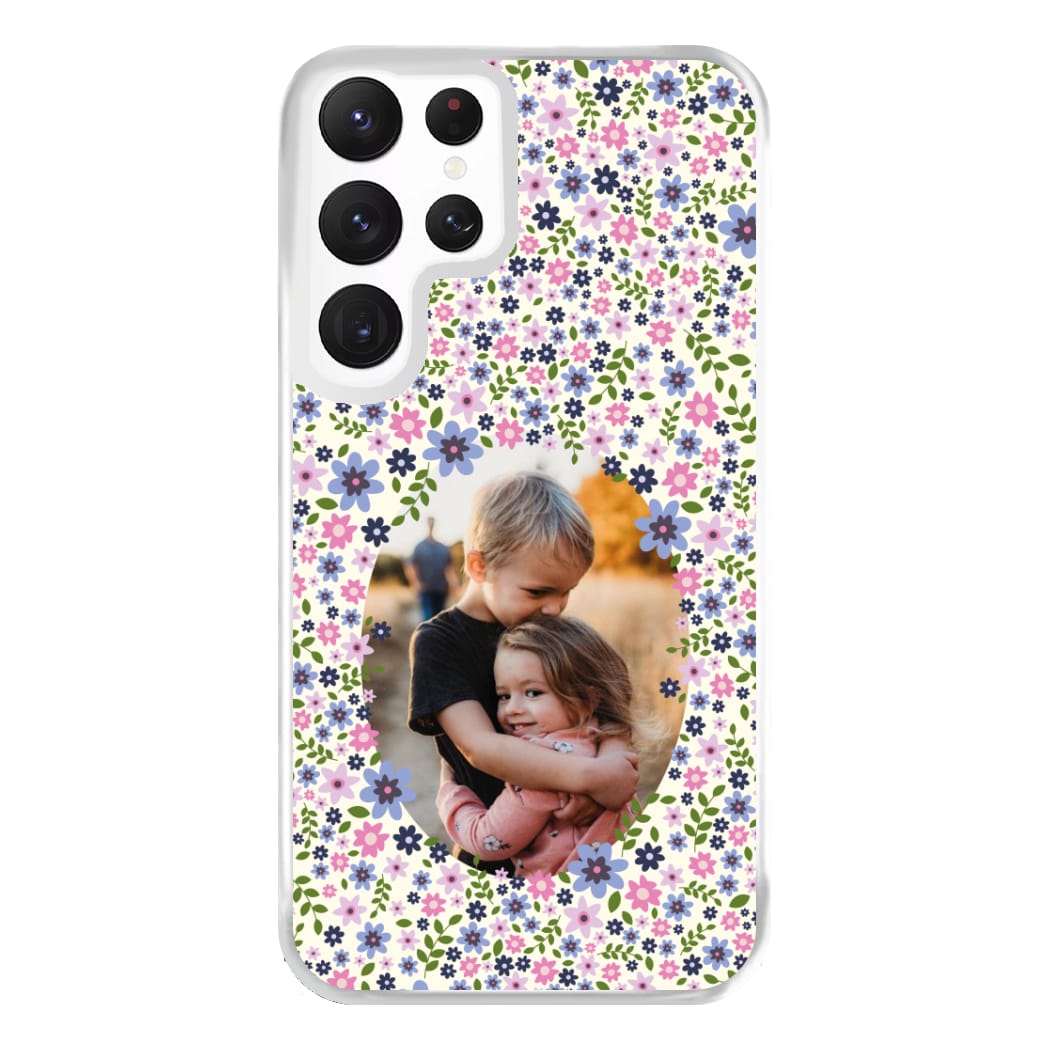 Detailed Flower Pattern - Personalised Mother's Day Phone Case for Galaxy S22 Ultra