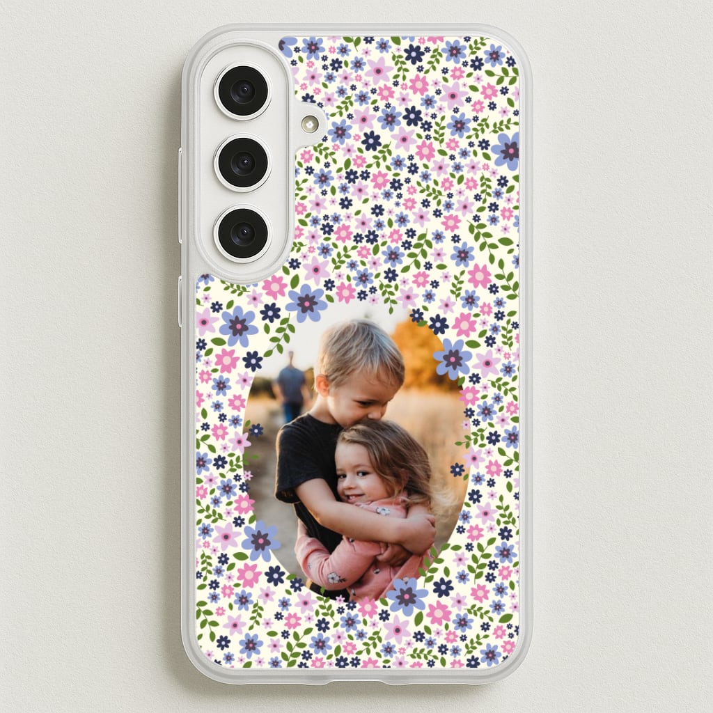 Detailed Flower Pattern - Personalised Mother's Day Phone Case for Galaxy S25FE
