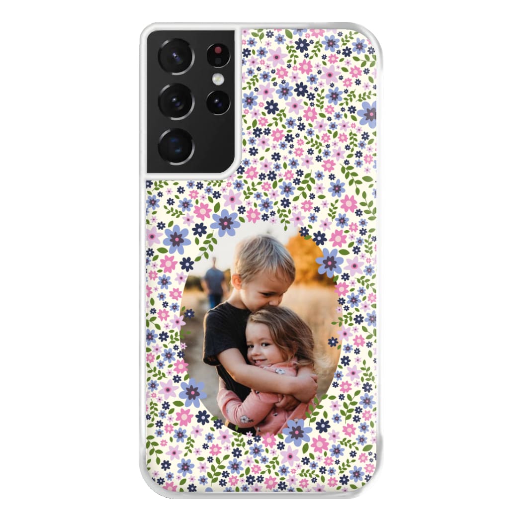 Detailed Flower Pattern - Personalised Mother's Day Phone Case for Galaxy S21 Ultra