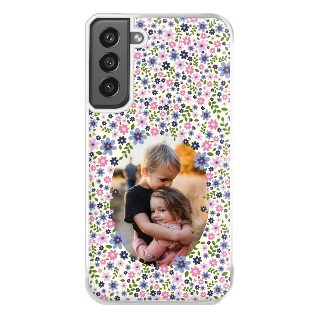 Detailed Flower Pattern - Personalised Mother's Day Phone Case for Galaxy S21FE