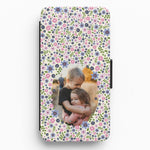 Detailed Flower Pattern - Personalised Mother's Day Flip / Wallet Phone Case