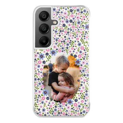 Detailed Flower Pattern - Personalised Mother's Day Phone Case for Galaxy A55