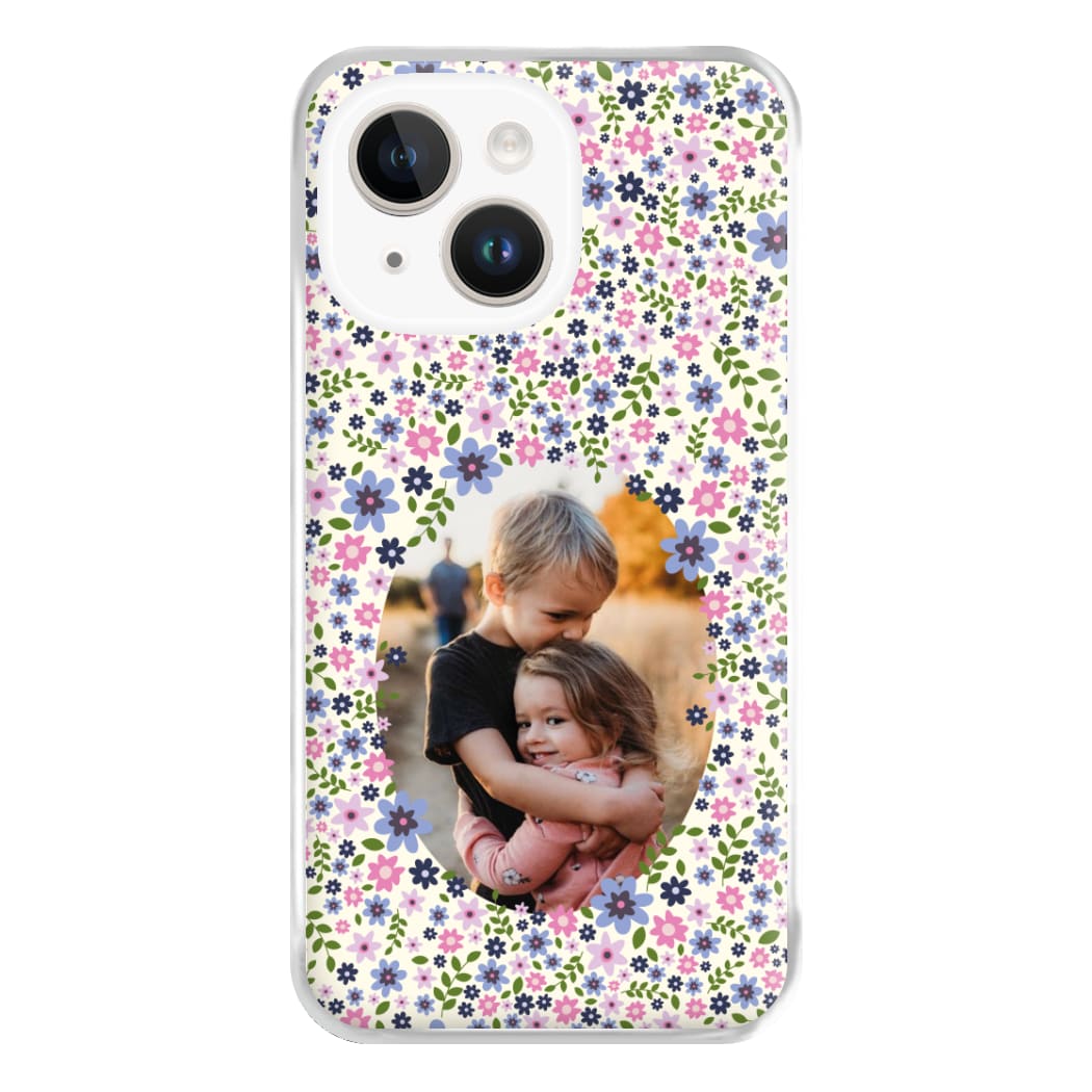 Detailed Flower Pattern - Personalised Mother's Day Phone Case for iPhone 14 Plus