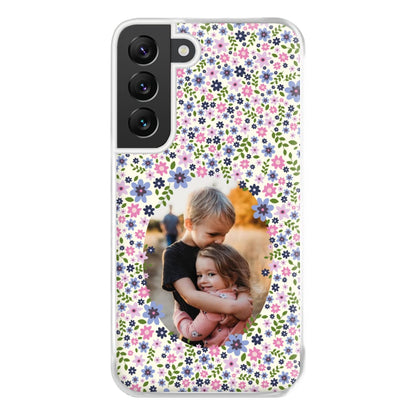 Detailed Flower Pattern - Personalised Mother's Day Phone Case for Galaxy S22 Plus