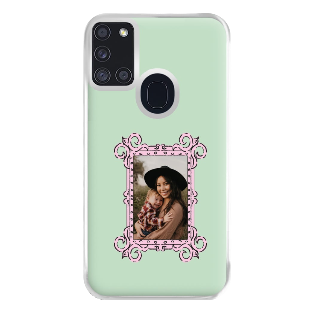 Pink Photo Frame - Personalised Mother's Day Phone Case for Galaxy A21s