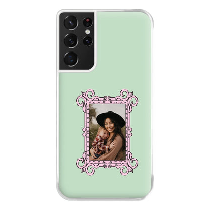 Pink Photo Frame - Personalised Mother's Day Phone Case for Galaxy S21 Ultra