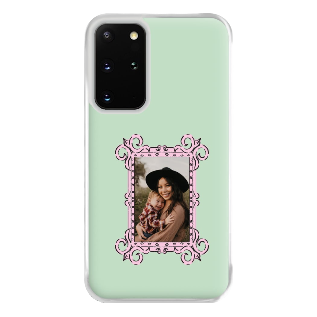 Pink Photo Frame - Personalised Mother's Day Phone Case for Galaxy S20 Plus