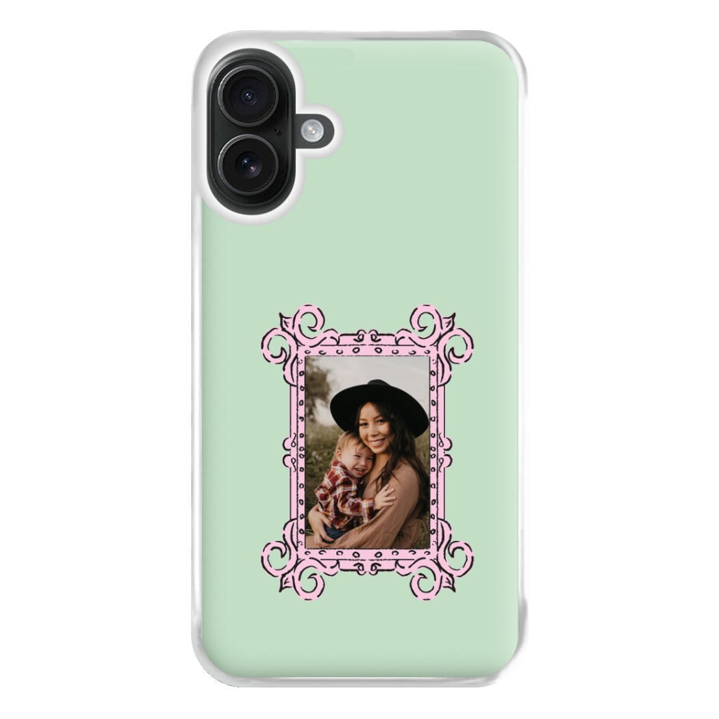 Pink Photo Frame - Personalised Mother's Day Phone Case for iPhone 16 Plus