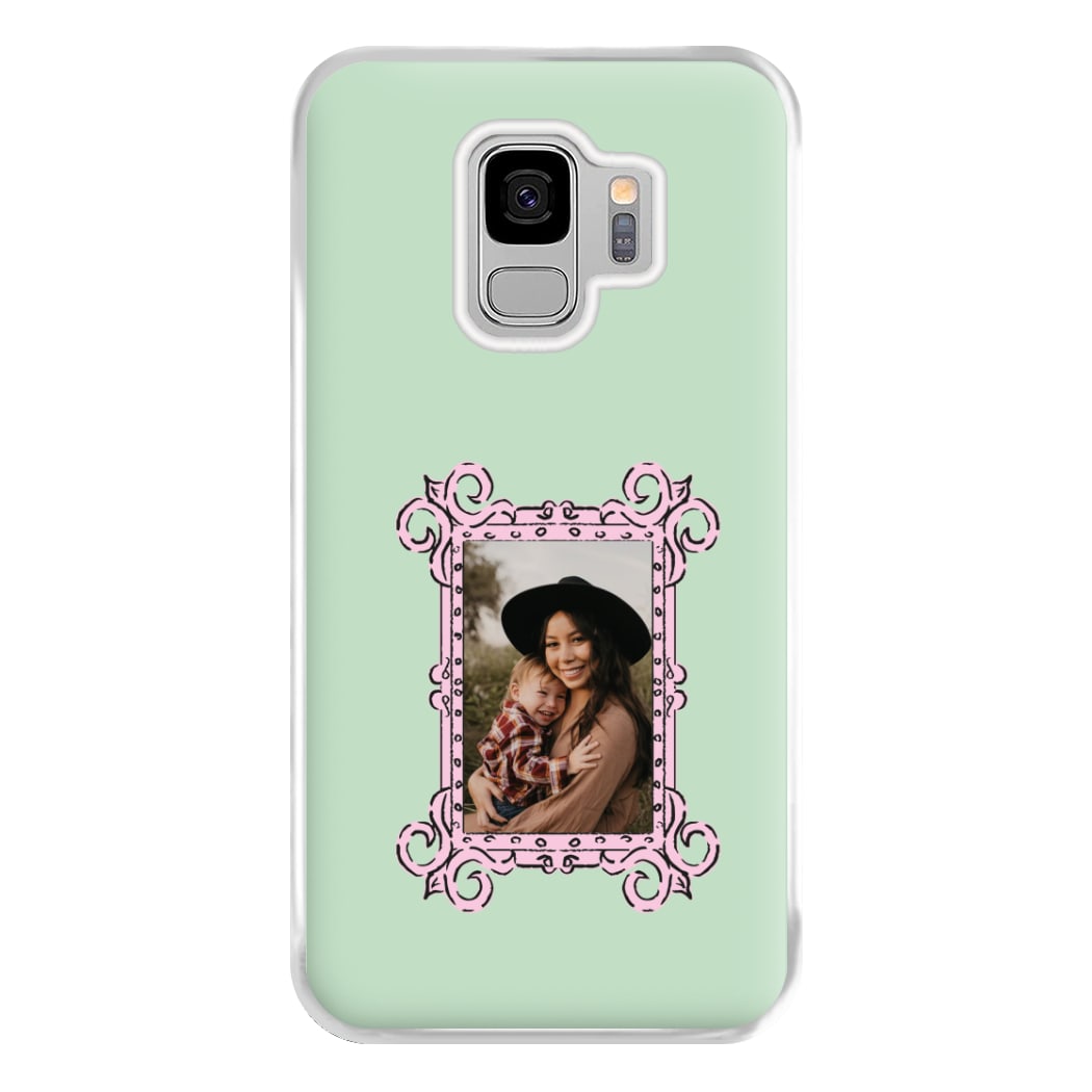 Pink Photo Frame - Personalised Mother's Day Phone Case for Galaxy S9 Plus