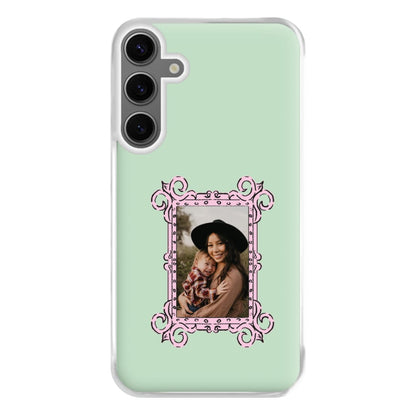 Pink Photo Frame - Personalised Mother's Day Phone Case for Galaxy S24FE