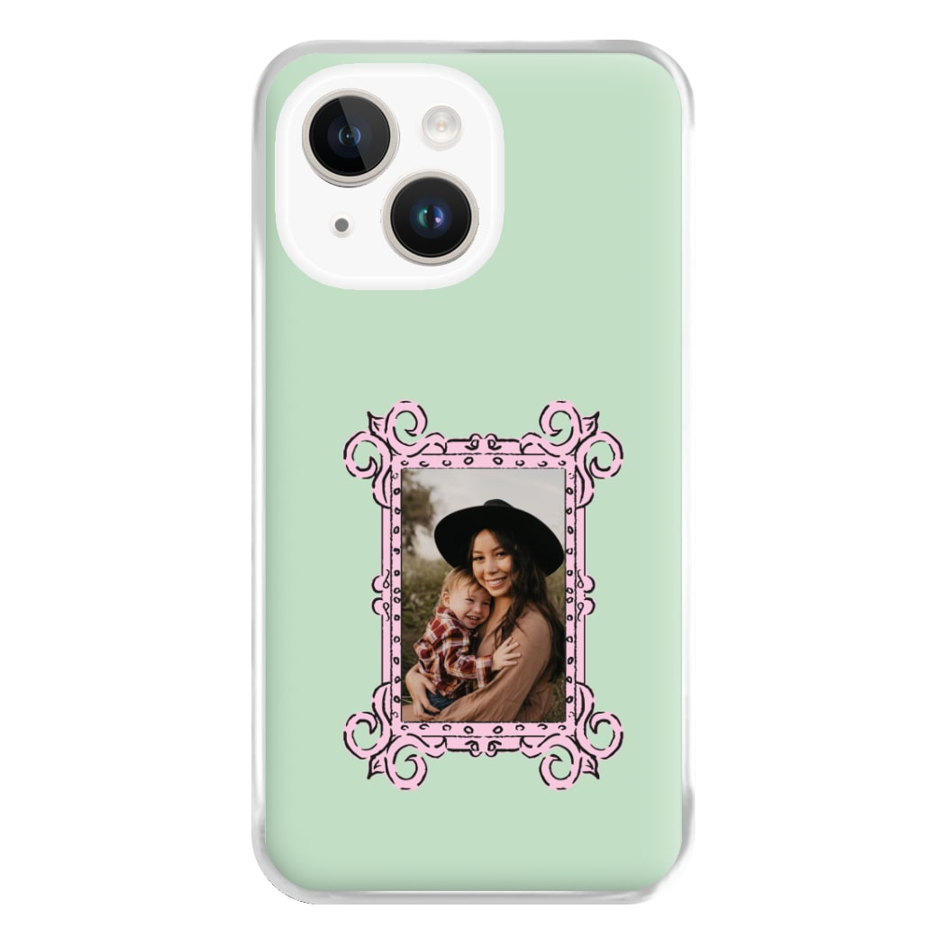 Pink Photo Frame - Personalised Mother's Day Phone Case for iPhone 14 Plus