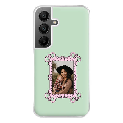 Pink Photo Frame - Personalised Mother's Day Phone Case for Galaxy A55