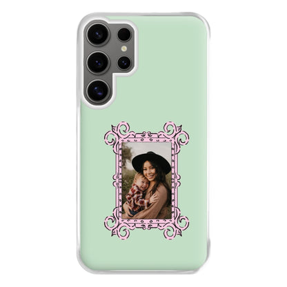 Pink Photo Frame - Personalised Mother's Day Phone Case for Galaxy S24 Ultra