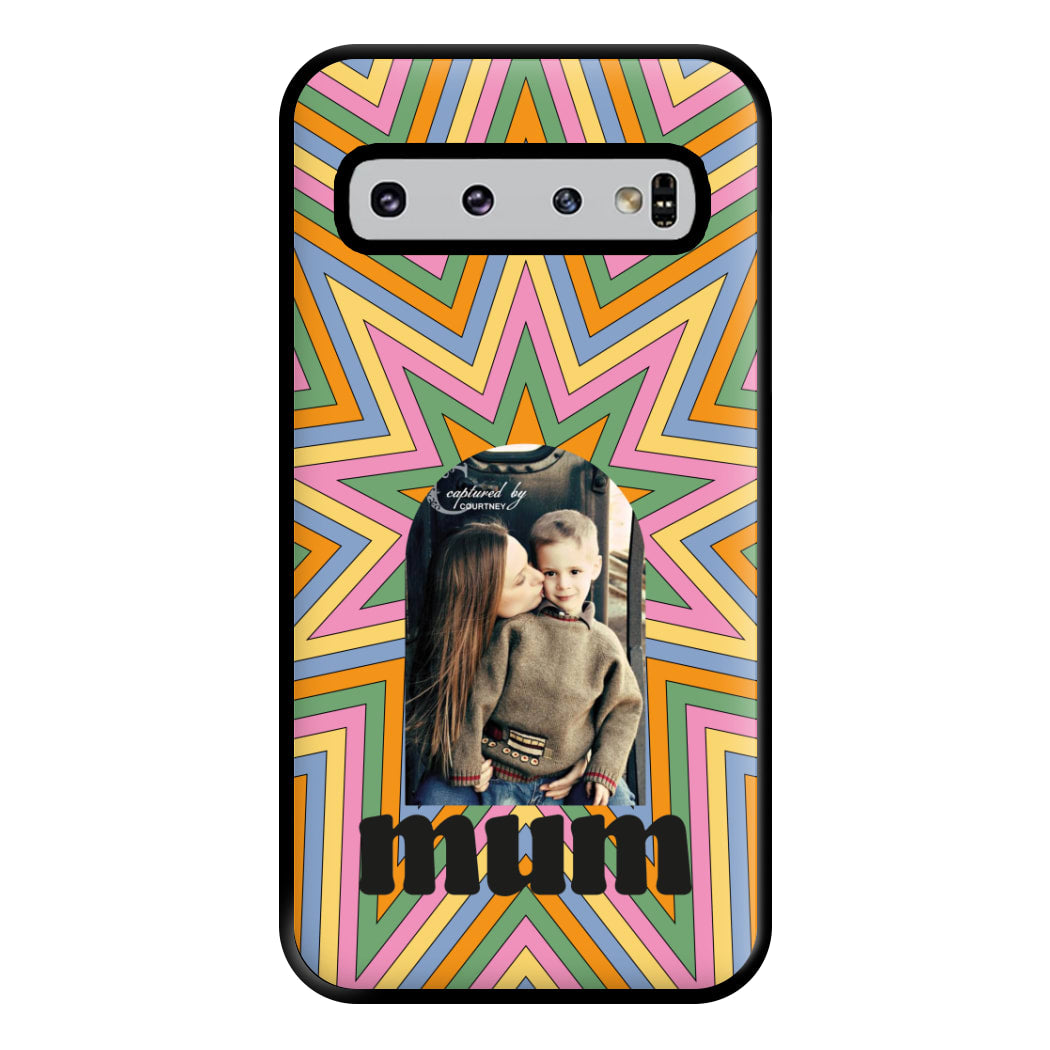 Retro Pattern - Personalised Mother's Day Phone Case for Galaxy S10 Plus