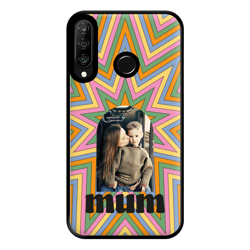 Retro Pattern - Personalised Mother's Day Phone Case for Huawei P30 Lite