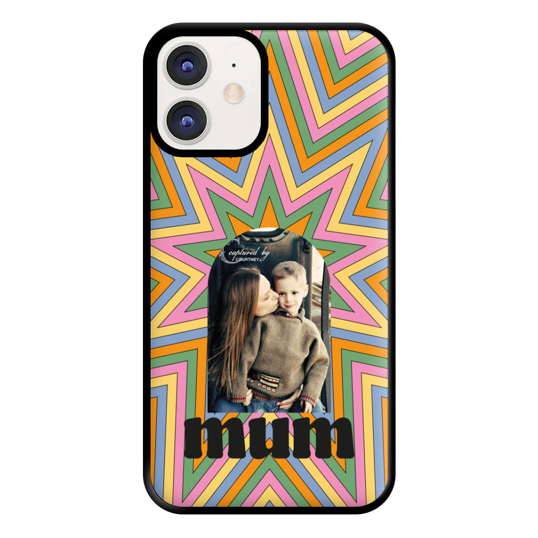 Retro Pattern - Personalised Mother's Day Phone Case for iPhone 12 / 12 Pro