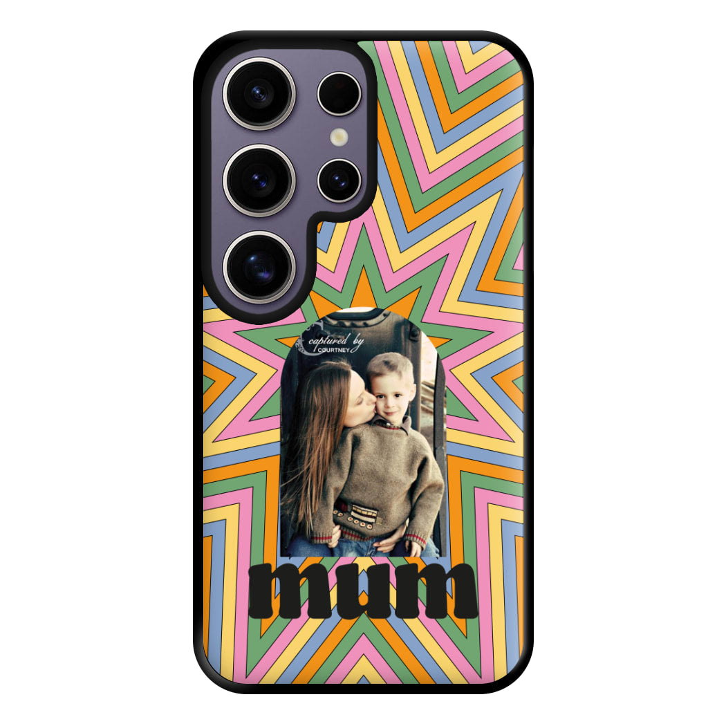 Retro Pattern - Personalised Mother's Day Phone Case for Galaxy S25 Ultra