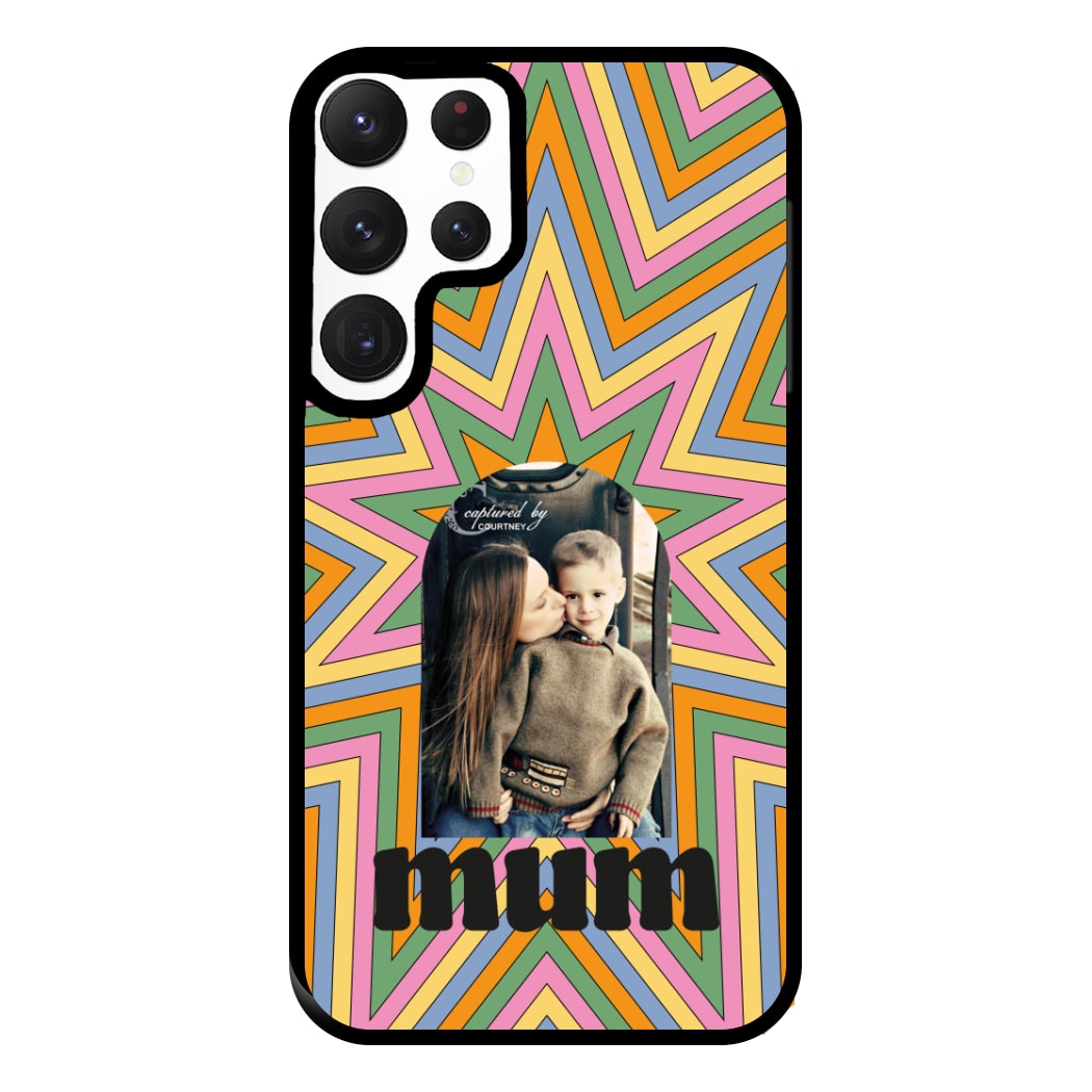 Retro Pattern - Personalised Mother's Day Phone Case for Galaxy S22 Ultra