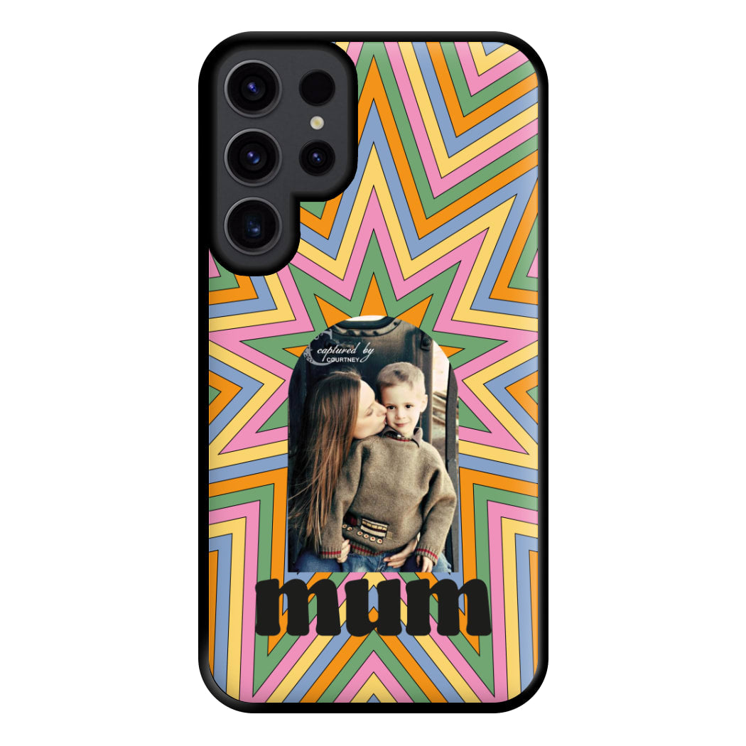 Retro Pattern - Personalised Mother's Day Phone Case for Galaxy S23 Ultra