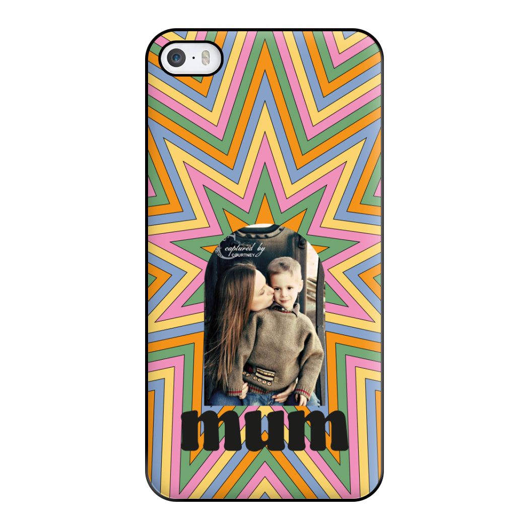 Retro Pattern - Personalised Mother's Day Phone Case for iPhone 5 / 5s / SE 2016