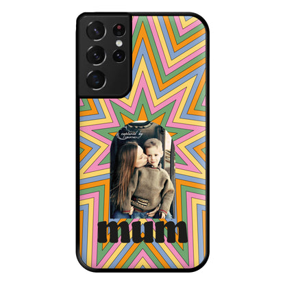 Retro Pattern - Personalised Mother's Day Phone Case for Galaxy S21 Ultra